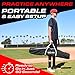 GoSports 7 ft x 7 ft Baseball & Softball Practice Hitting & Pitching Net with Bow Type Frame, Carry Bag and Strike Zone, Great for All Skill Levels