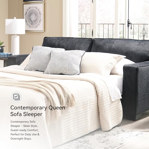 Image of Signature Design by Ashley Altari Queen Sofa Sleeper Couch, Slate Gray