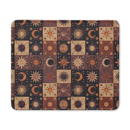 Tapis de souris de qualité supérieure gravure lune et soleil style gothique raffiné