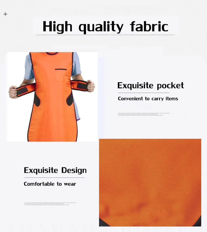 Image of Radiation Xray Apron Shield Half Lead Apron for X-Rays 0.5mmpb with Lead Thyroid Shield Collar Lightweight