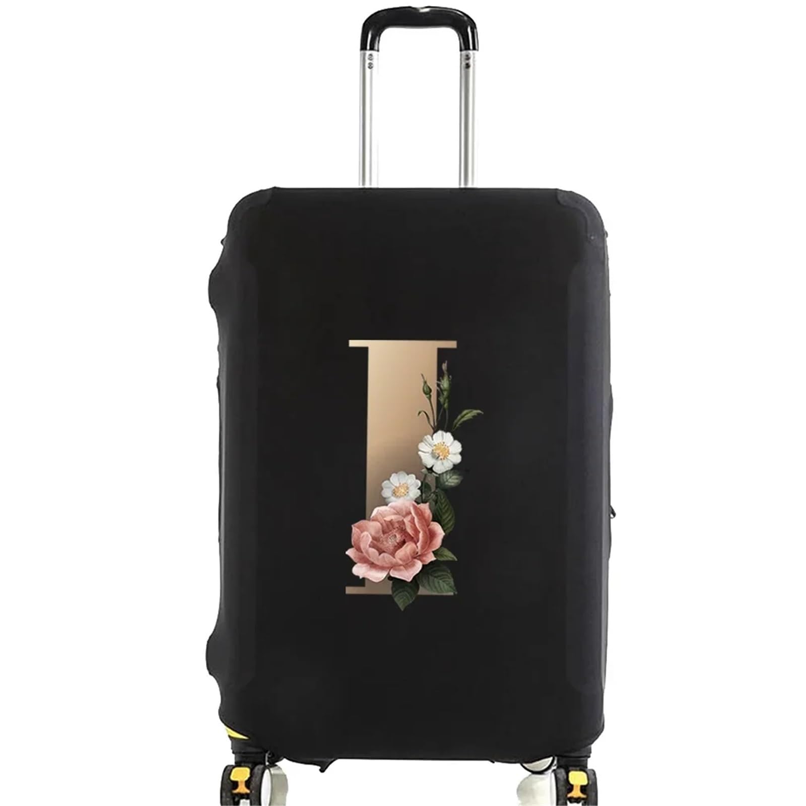 Fundas Para Maletas Fundas protectoras for maletas de viaje, Protector de equipaje elástico grueso for equipaje de 18 "-28", funda bolsa de viaje con letras doradas impresas, 2 uds. Para Equipaje(Blac
