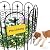 AMAGABELI GARDEN & HOME 8 Panels Decorative Garden Fences and Borders for Dogs 24in(H)×10ft(L) No Dig Metal Fence Panel Garden Edging Border Fence for Animal Barrier Fencing for Flower Bed Yard Patio