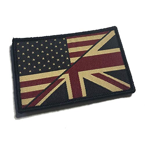 US/UK Subdued Friendship Flag Wolven Morale Patch 3x2
