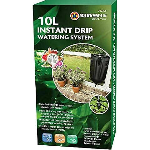 Homespired® 10 Litre Instant Drip Watering System Water Irrigation Plants Greenhouse Gravity Fed Kit Weather Resistant Cover
