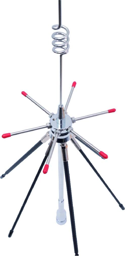 GRA‑D220R Mini Discone Antenna | 100–1600 MHz Receiver, 144/430/904/1200 MHz Transmit, 29.5" Stainless Portable Scanner Whip