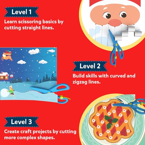 Image of Skillmatics Scissor Skills Activity Book - Snip Snip, 25 Fun Cutting & Creative Activities for Preschoolers, 2 Child-Safe Scissors, Fine Motor Skills Craft Kit, Gifts for Kids Ages 3, 4, 5, 6, 7