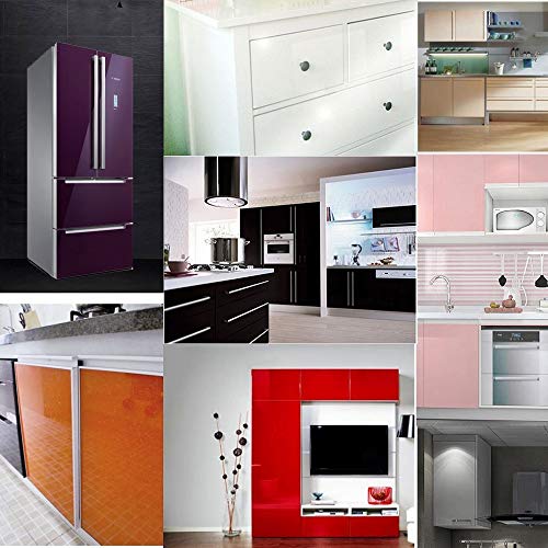 Kuiji Waterproof Solid Black Wallpaper Self-Adhesive And Removable,17.7" X 393" Peel And Stick Wallpaper Wall Decoration For Furniture Bedroom Living Room Office (1 Roll) #TOP7