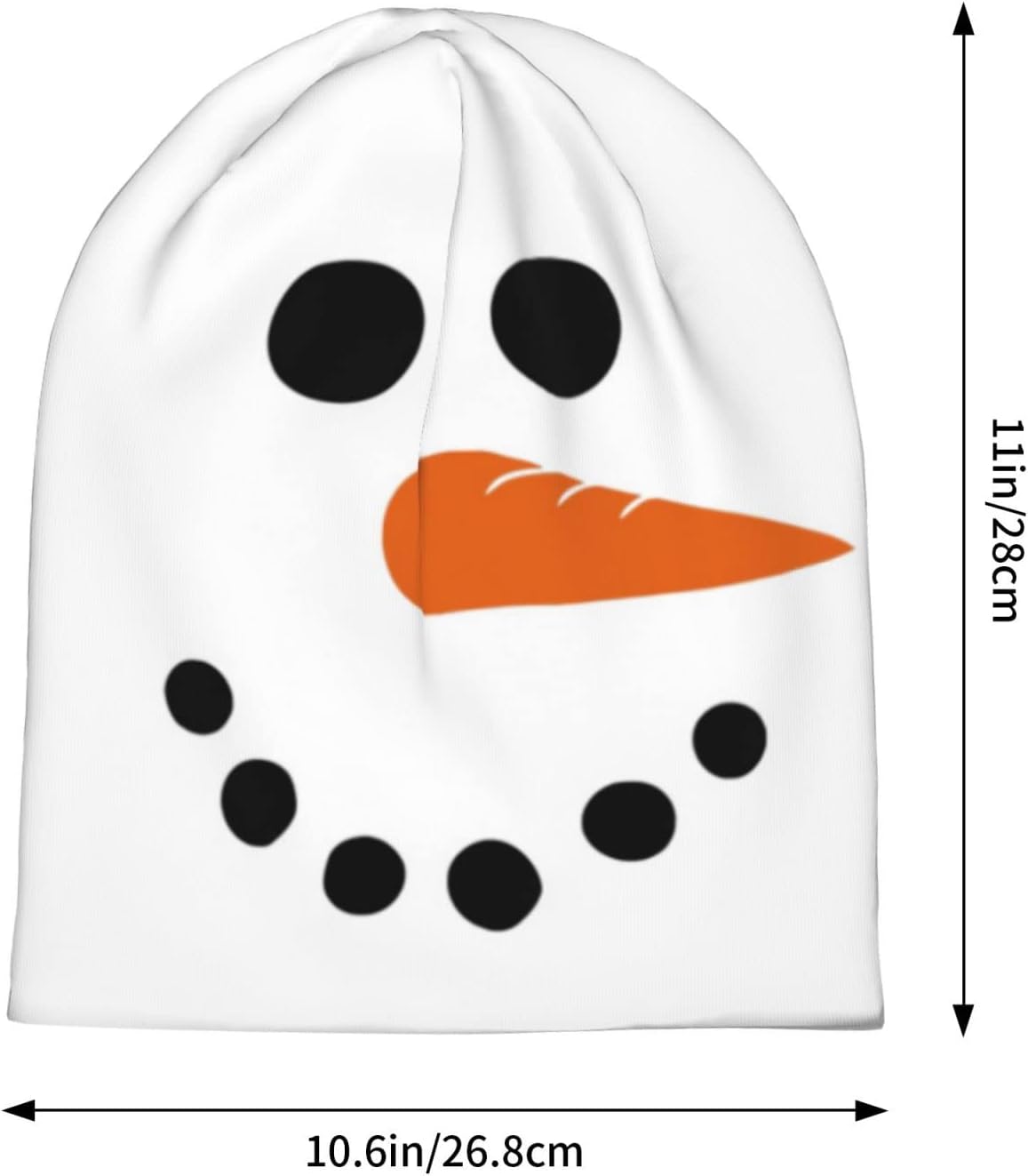 LAIPUTER Christmas Snowman Beanie Standard Closed Chemo Knitted Hats Baggy Slouchy Skull Cap Cancer Headwear for Women Men - Image 2