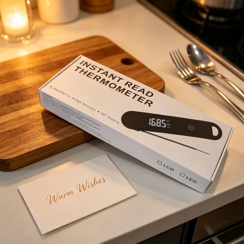 Miniatura 8 de Charmline Termometro Cocina De Alta Precisión, Lectura Instantánea En 0,5 S, Precisión 0,3 C, Termómetro Para Carnes, Horneado Y Parrilla, Pantalla Con Rotación Automática De 180