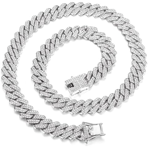 Roheafer Iced Out Cuban Link Necklace Cover