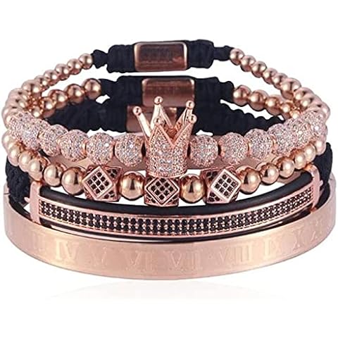 Imperial Crown King 18K Gold Beads Bracelet Cover