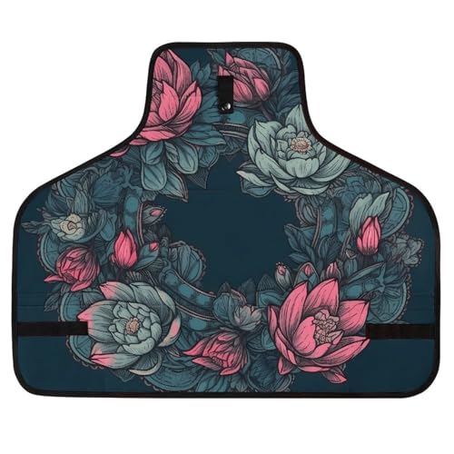 Delantal de trabajo ajustable con 8 bolsillos unisex negro