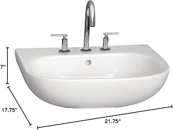 Caroline 550 Wall-Hung Basin 4 Centerset
