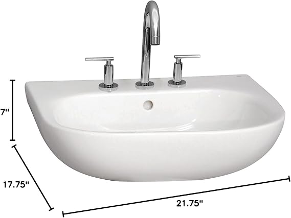 Caroline 550 Wall-Hung Basin 4 Centerset