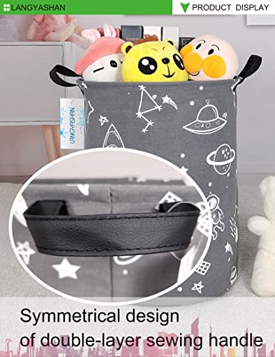 Image of Laundry Hamper Fabric Organizer Collapsible Basket Space Universe