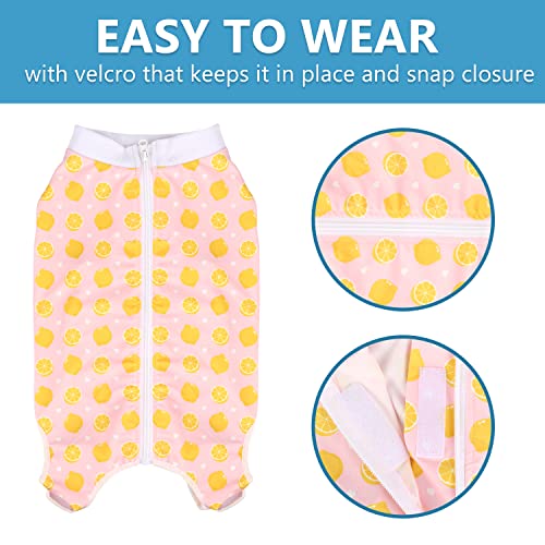 Image of Dog Surgery Suit Female Spay Recovery Suit for Dogs Surgical Recovery Suit for Female Dog Neuter Recovery Suit Male Dogs Onesie for Surgery Fits Small Medium Dog Yellow Lemon /Medium