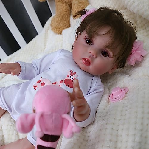 image for CHAREX Reborn Baby Dolls Full Vinyl Body, 18 Inch Waterproof Lifelike 