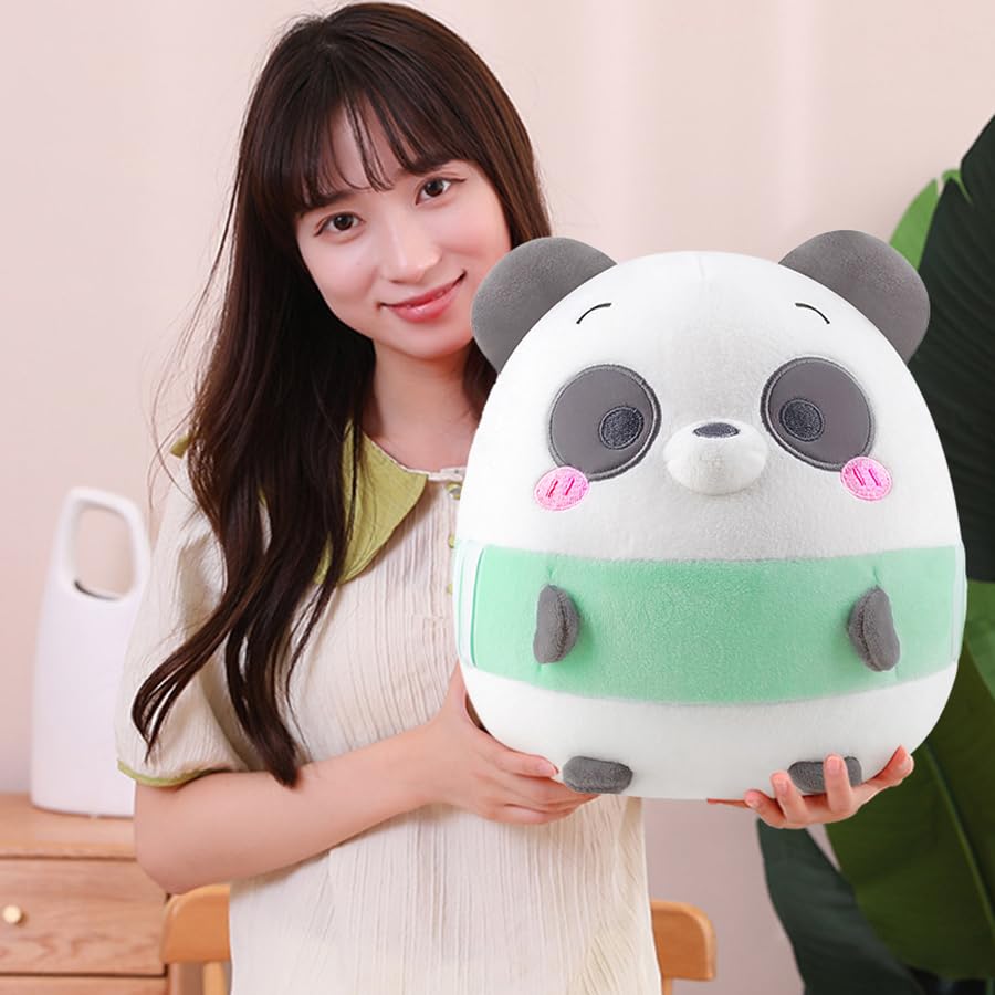SNOWOLF Cute Panda Plush Hugging Pillow Panda Stuffed Animals Toys, 13" Kawaii Plushie Toy Super Soft Cartoon Throw Pillow for Girls & Boys Brithday Gift