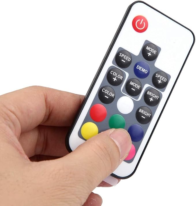 Portavasos LED RGB 3.7 pulg con control remoto miniatura 8