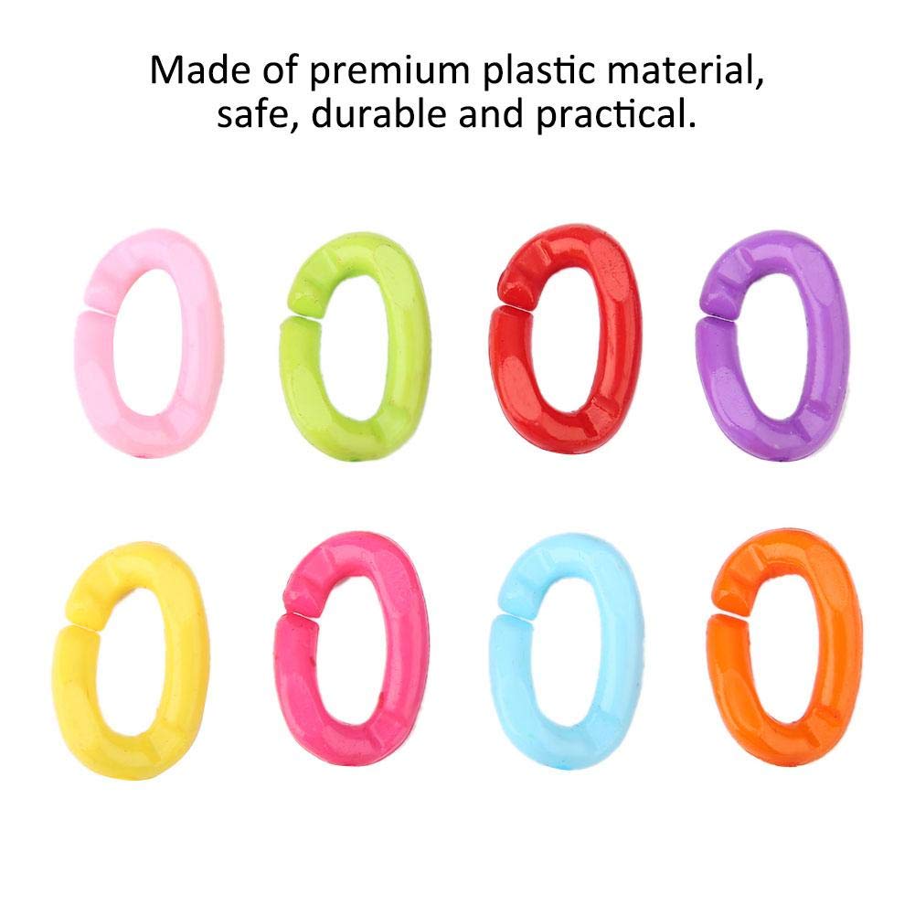 100Pcs Plastic Parrot Climbing Toys, Pet Parrot Bird C Clips Hooks Chain Links DIY Toys Mix Colors 4
