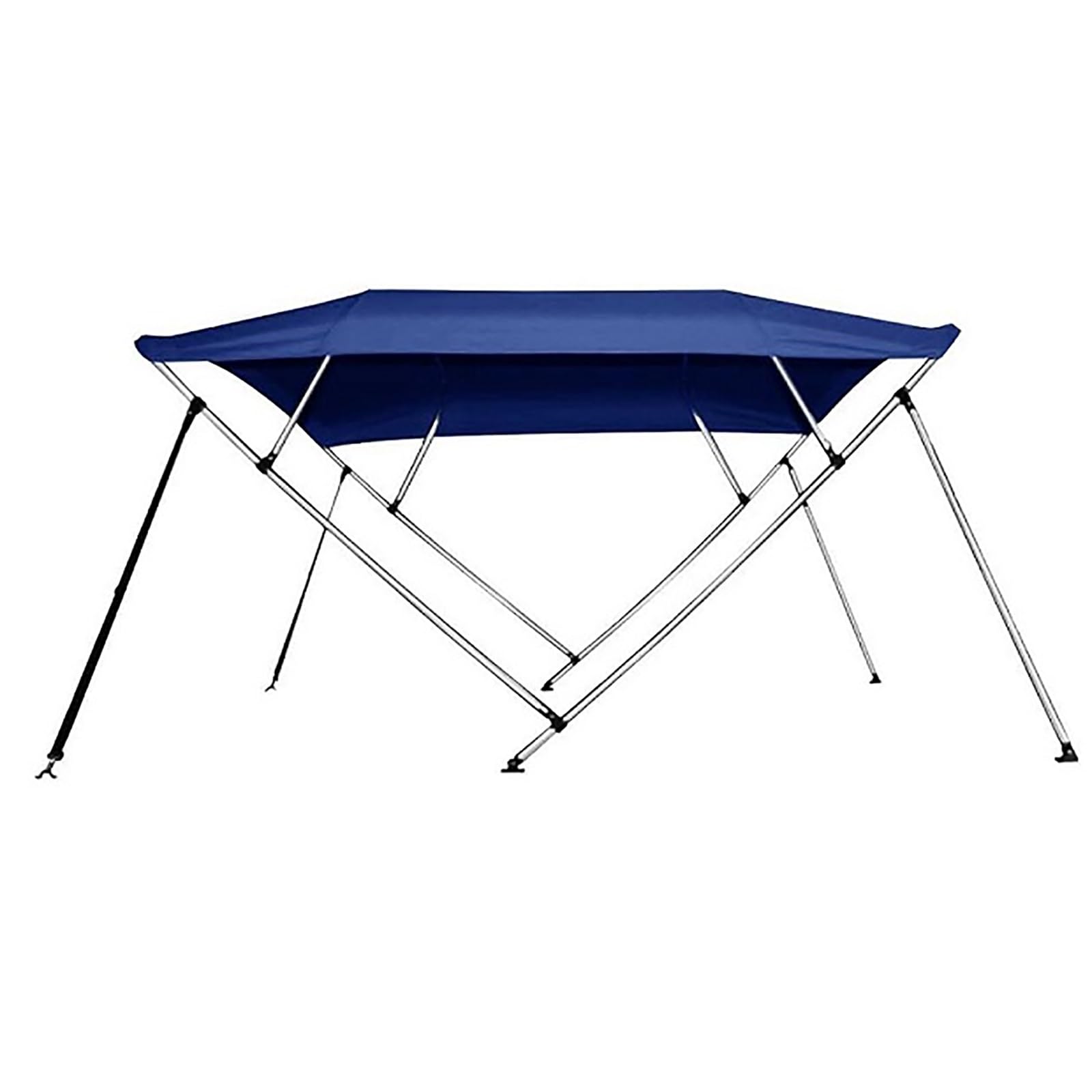 Bimini Top per Barche Copertura Impermeabile e Parasole con Aste di Sostegno Posteriore, Tela di Ricambio per Pontoon