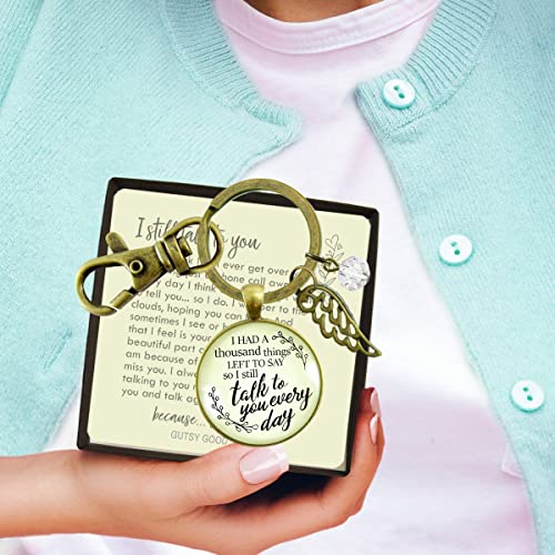 Gutsy Goodness PRKEYW007035 Remembrance Keychain I Had A Thousand Things Left To Say Memorial Jewelry thumb #2