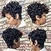Short Ombre Brown Black Curly Hair Wigs For Black Women Synthetic Short Wigs For Black Women African American Women Wigs