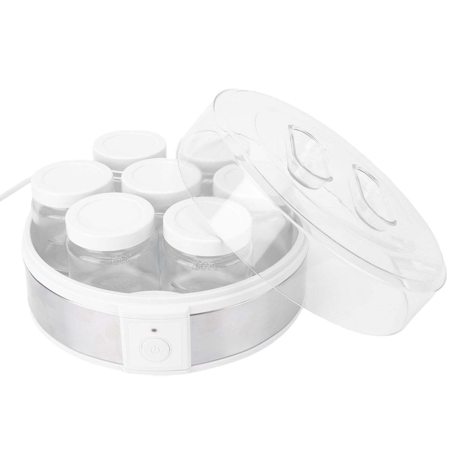 Haofy Yogurtera Eléctrica con Tarros de Vidrio, Máquina de Yogur Griego Casera de 20 W para Yogur Probiótico Orgánico, Aparato Multifuncional para Amantes del y Conscientes de la Salud