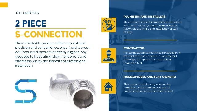 AMONENZ 2 Stück S-Anschluss Adapter 1/2" Auf 3/4" - Messing Duscharmatur Adapter Versetzt 42mm
