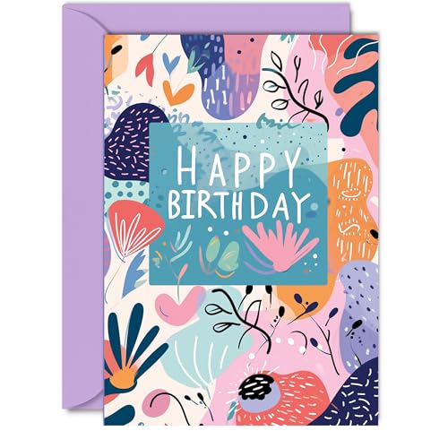 Ƒ̗Fl̂߂̑N₩ȃo[Xf[J[h - ۓIȃp^[ - Happy BirthdayJ[h  j ̎q j̎q }} pp o Z i  5x7C` NVbN O[eBOJ[h Mtg