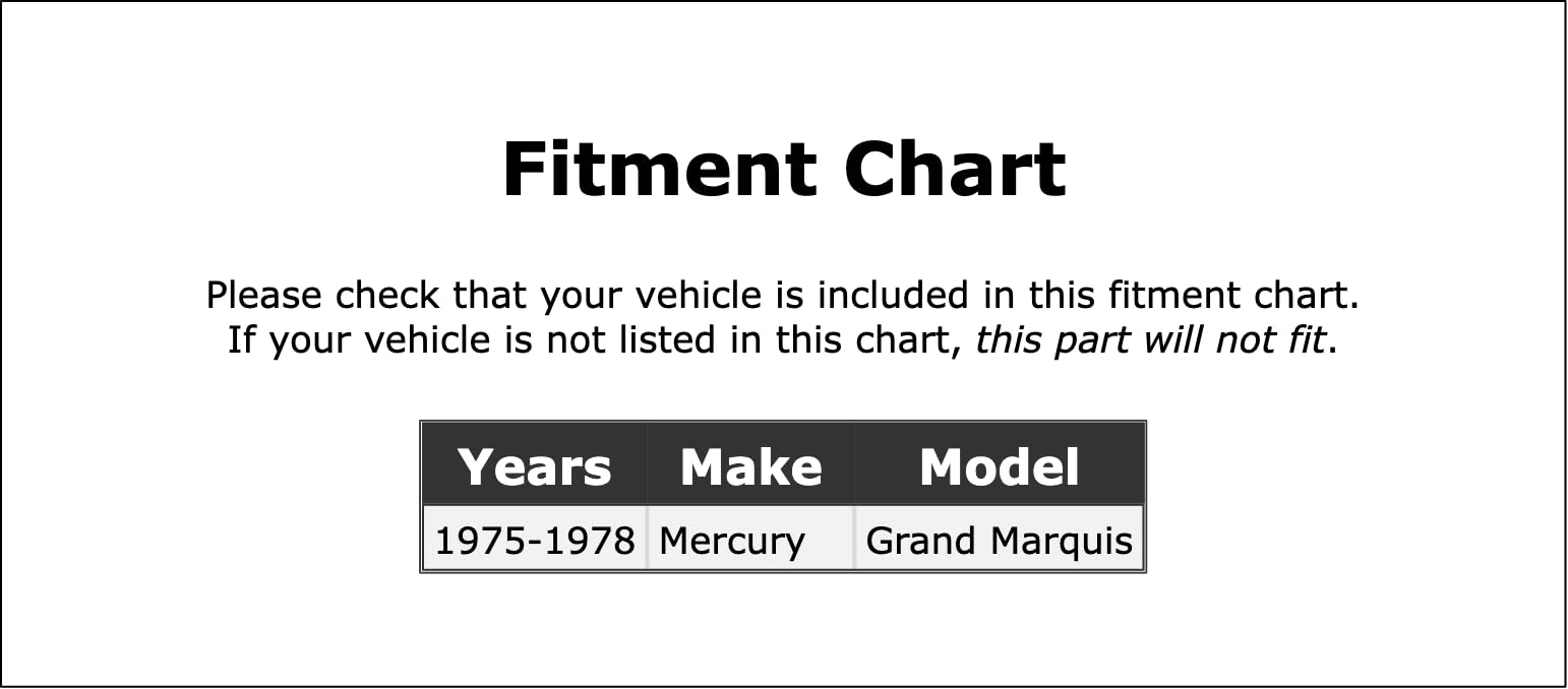 PartCatalog Front Parking Light Bulb Socket Compatible With Mercury Grand Marquis 1978 1977 1976 1975 P-2567469