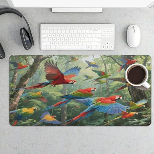 Parrots Desk Mat Fashion Large Mouse Mat No Slip Rubber miniatura 5