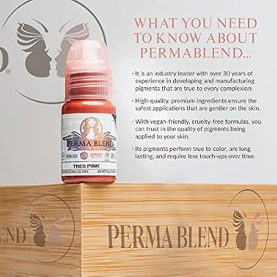 Perma Blend Permanent Makeup for Lips, Used for All Permanent Makeup Procedures, Professional Cosmetic Pigment, Dusky Crimson, 0.5 oz
