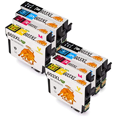 Abcs Printing 603 603XL Cartuchos de tinta compatibles para Epson Workforce WF-2810 2830 2835 2850 Expression Home XP-2100 2105 3100 3105 4100 4105 impresoras