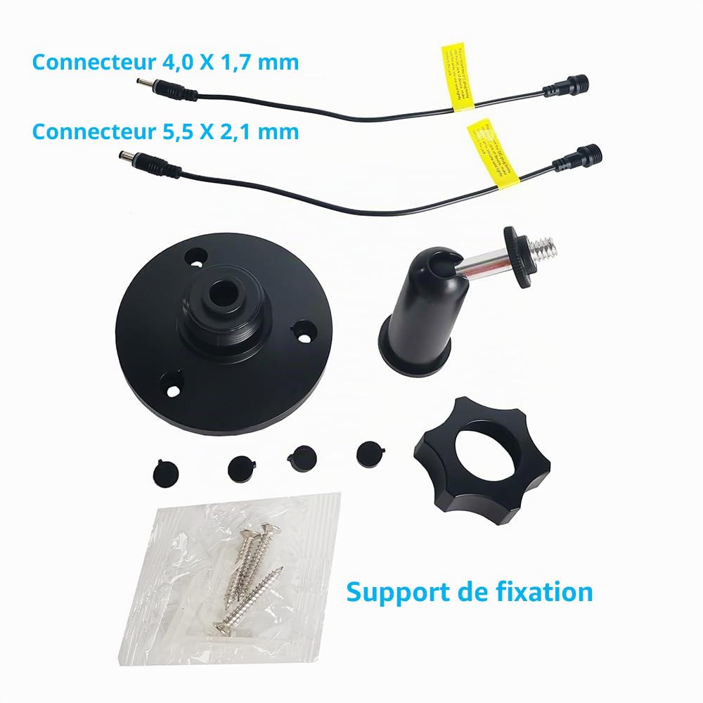 GardePro SP350 Panneau Solaire avec Batterie Rechargeable pour Caméra de Chasse, 12V/1A, 9V/1.3A, 6V/2A, Prise 5.5x2.1mm/4.0x1.7mm pour GardePro Caméra A3S, A5, A60, E5, E5S, E6, E8, X20, X50