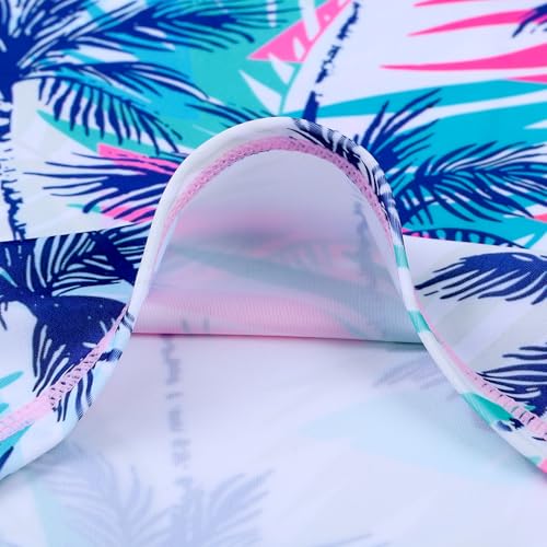 Image of Girls Two Piece Swimsuit Floral UPF 50+ Rash Guard Set Kids Beach Swimwear