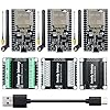 Paquete de 3 ESP32 Gold Edition con antena IPEX externa WiFi Bluetooth MCU de doble núcleo con placas de expansión de tornillo/sin tornillo, puerto tipo C compatible con Arduino IDE
