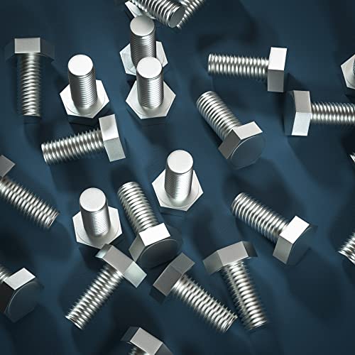 Image of 3 /8-16 x 1 (5 /8 to 7 inch Optional) Hex Head Screw Bolt, Stainless Steel 18-8(304), Fully Threaded,20pcs