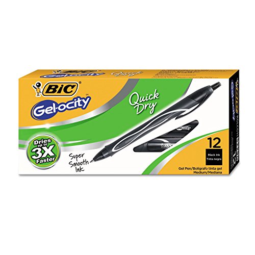BIC RGLCG11BK Bolígrafo Gel Retráctil Negro 12 Unidades miniatura 1