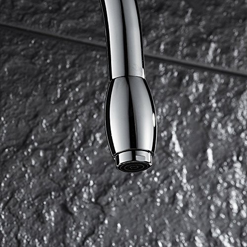 Latón cepillado Chromel del fregadero de cocina del eslabón giratorio único agujero grifos, mezcladores y grifos con la extracción en la cabeza de ducha,