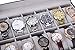 AUTOARK Leather 12 Watch Box Glass Top Watch Jewelry Display Case Organizer,Black,AW-040