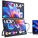 SMISEACOW Écran Portable pour Ordinateur Portable,15,6 Pouces IPS 1080P FHD,écran Portable Pliable à Trois écrans, VESA, Rotation à 360°, Compatible avec Windows/Mac/Dex/Chrome & PC de Bureau/Mini PC