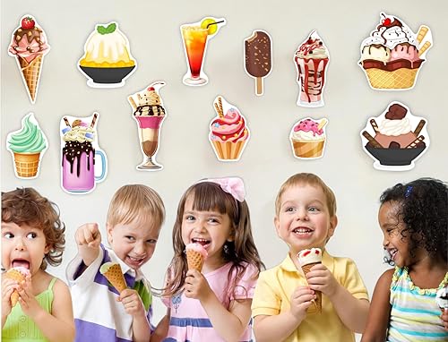 Image of 20+ Icecream Photo Booth Props | Baby Shower & Birthday Party Cards | Premium Cardstock Material | Perfect for Newborn Photoshoot & Cake Smash