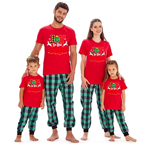 Matching Family Christmas Joy to The World Toddler Girl Boy T-Shirt