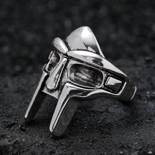 Yumikoo DOOM Mask Ring for Men Adjustable Ring Gladiator Style3