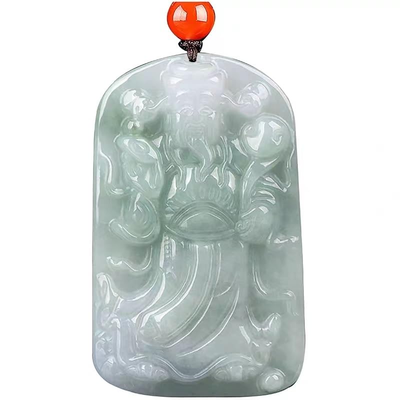 Pendentif en jadéite Dieu de la Richesse pour attirer la prospérité et l'argent au quotidien
