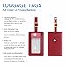 Luggage Tags,Personalized Business Card Holder Travel ID Sets with Privacy Cover for Travel Bag Tags- 4 Pack