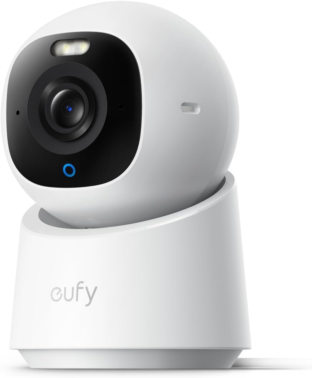 eufy Security Camera Interieure E30, caméra de Surveillance 4K UHD, Rotation 360° et Inclinaison, Vision Nocturne en Couleur, détection par IA, Suivi Automatique, Fonctionne avec Homekit
