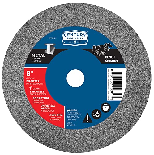 Century Drill & Tool 75881 Bench Grinding Wheel, 8? 90 Grit