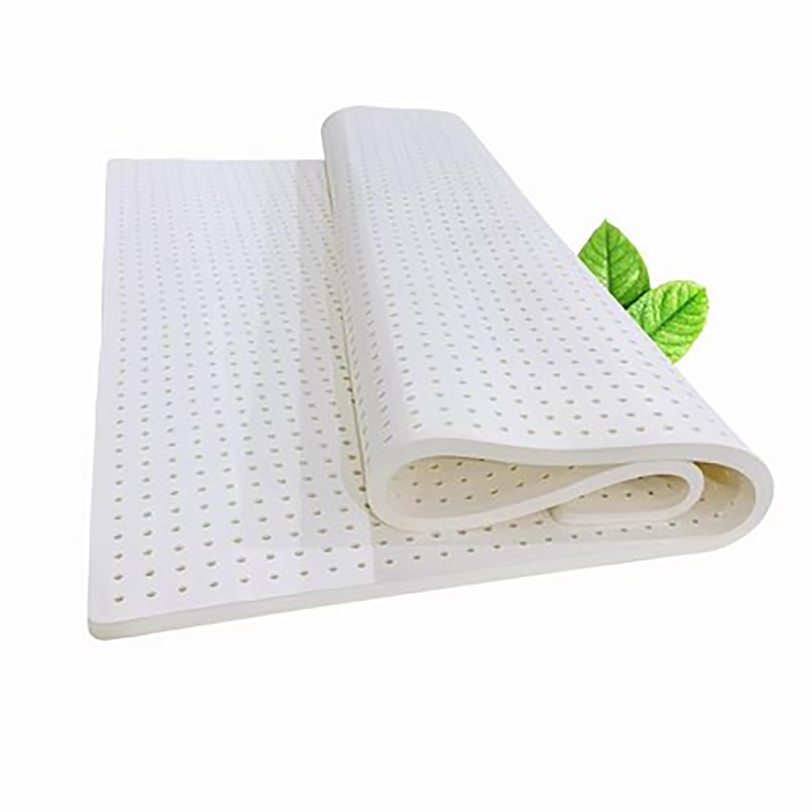 Orthopedic Natural Latex Mattress Topper Double Bed Size Medium Firm Pressure Relief Removable Cover 2.5cm Thickness